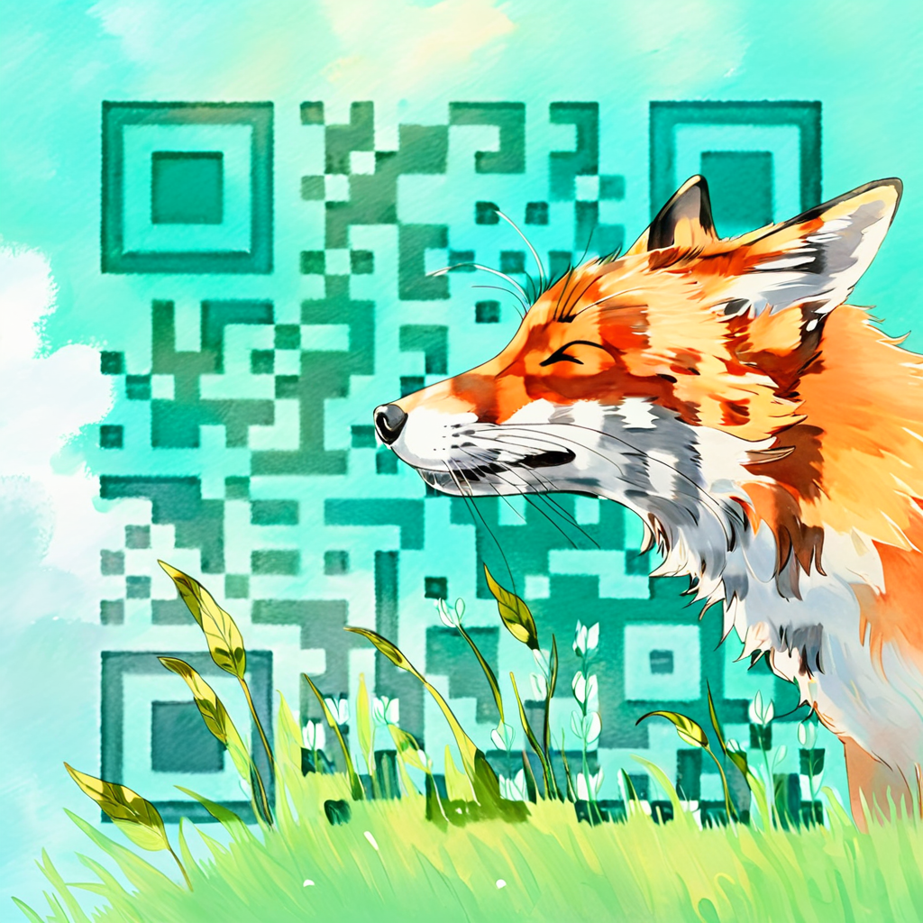 QR artístico de Fox — diseño de Animales