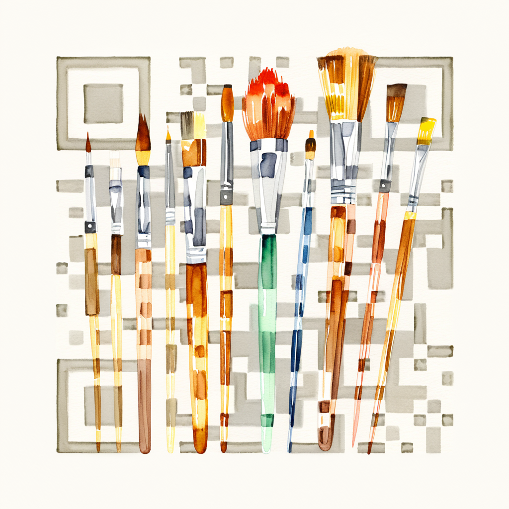Brush artistic QR code — Crafts & Design design