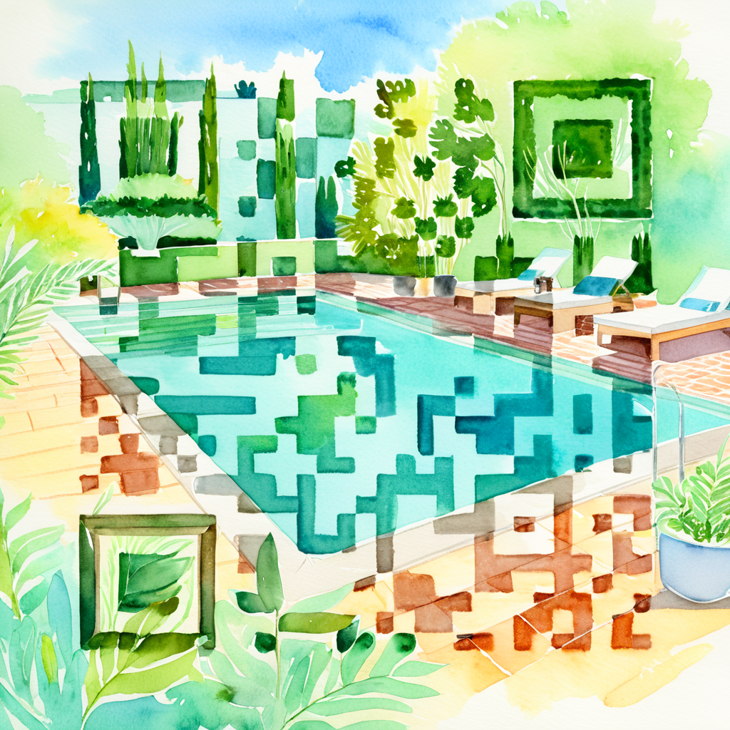 QR artístico de Pool — diseño de Naturaleza
