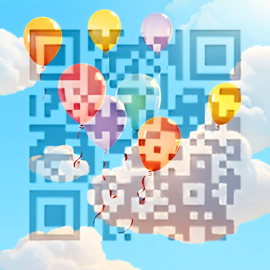 Globos artistic QR code — Festivities & Popular Culture design