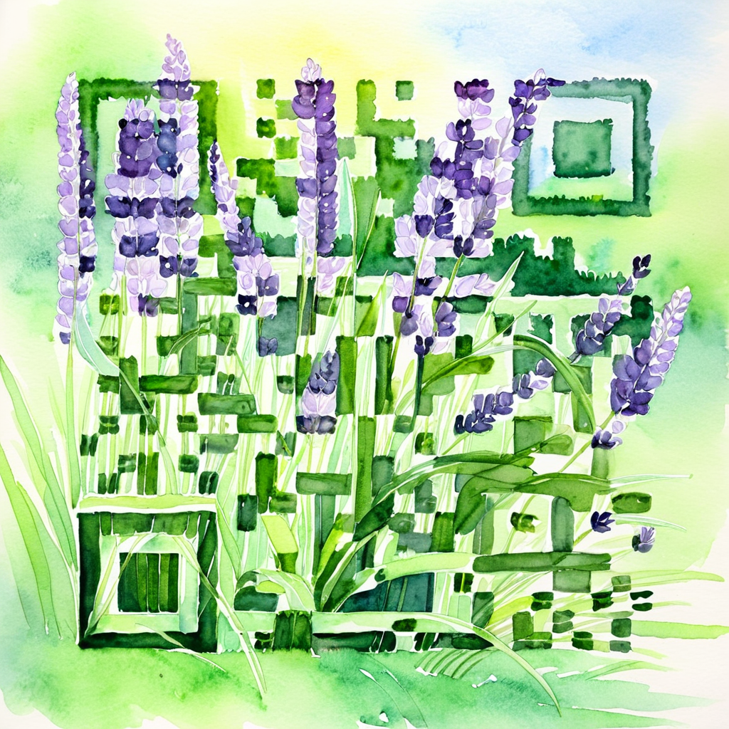 Lavandas artistic QR code — Flowers design