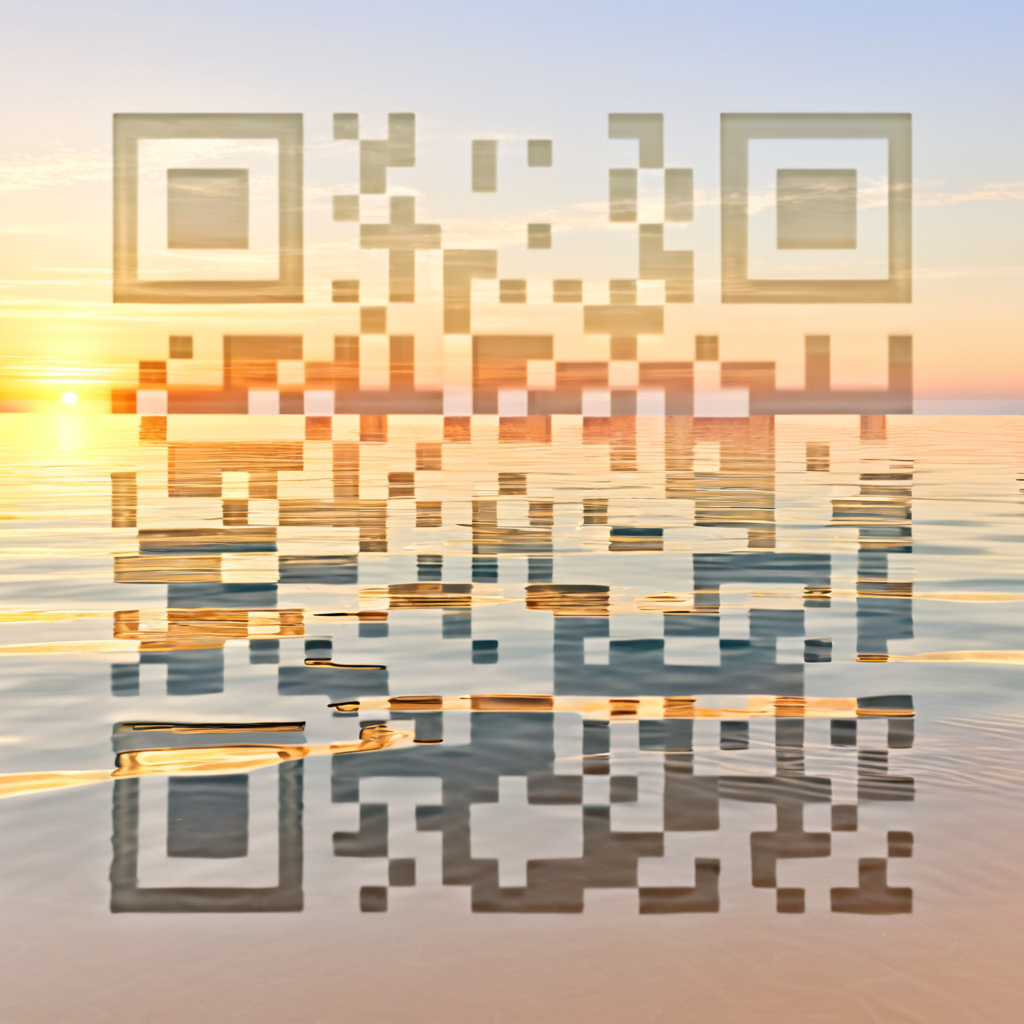 QR artístico de Beach — diseño de Naturaleza