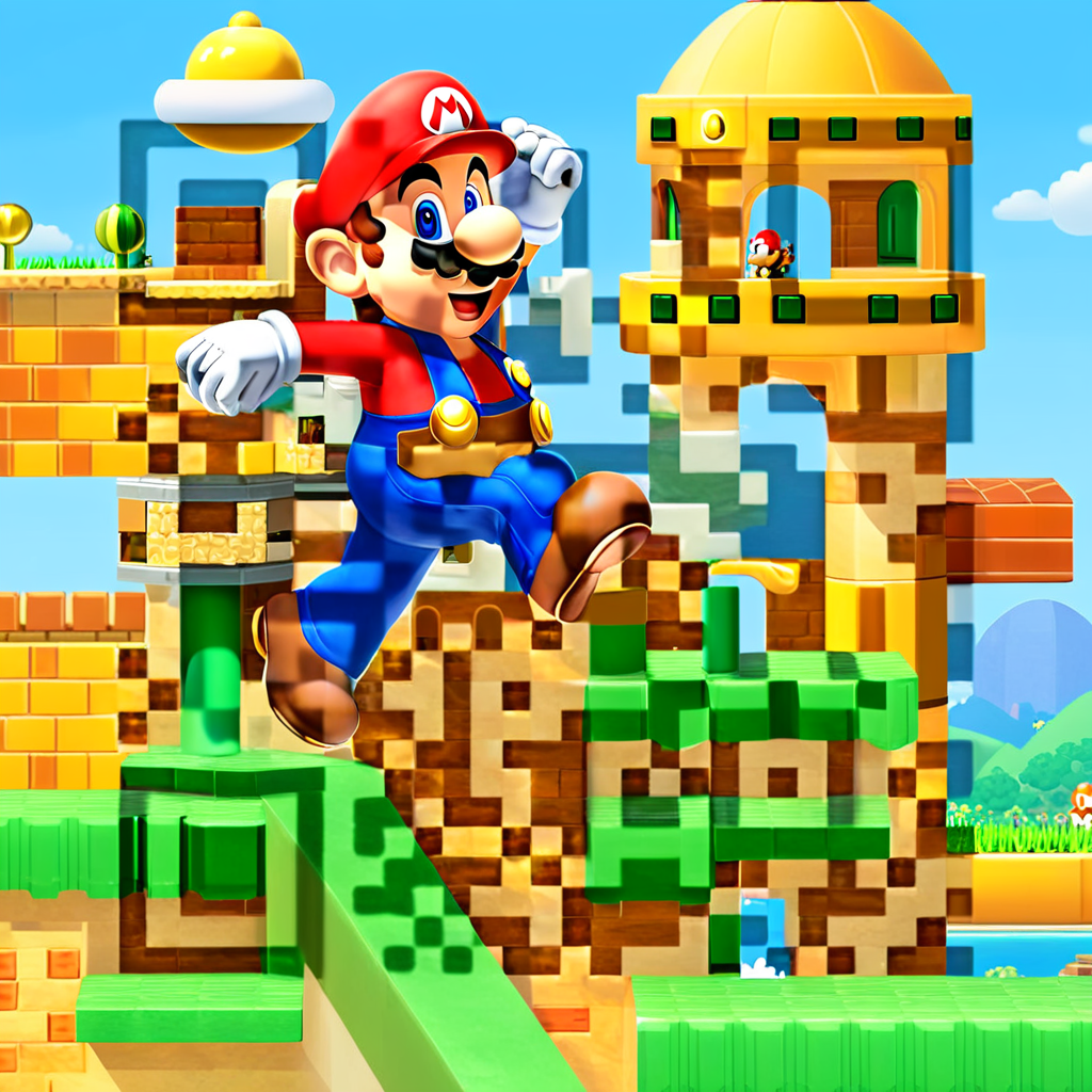 QR artístico de Mario — diseño de Fantasía y Mitología