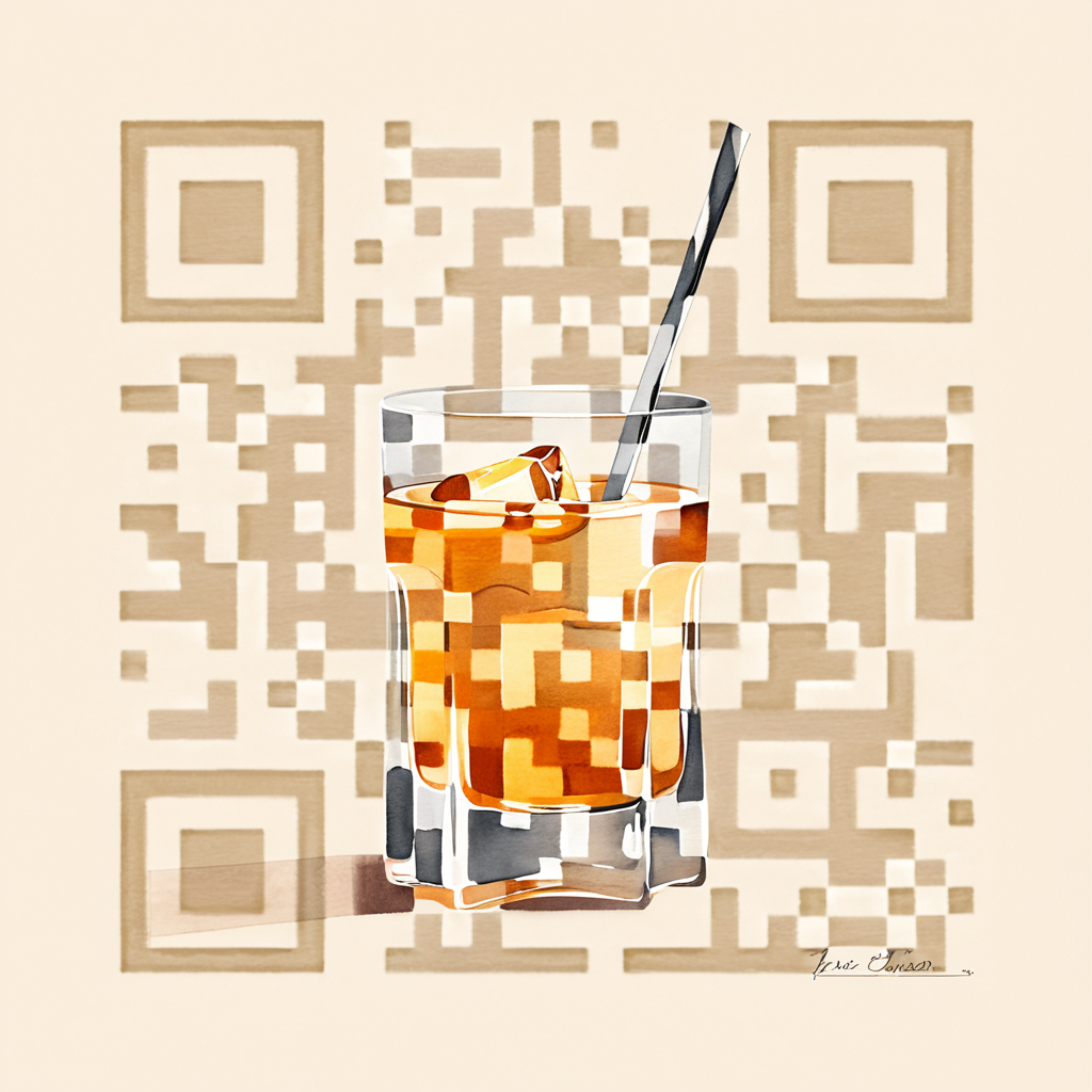 QR artístico de Trago — diseño de Comida y Bebidas