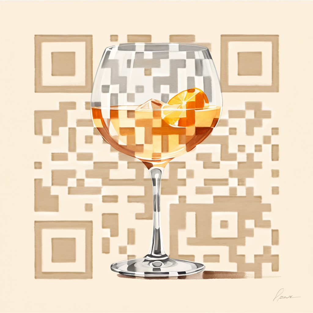 Trago artistic QR code — Food & Drinks design