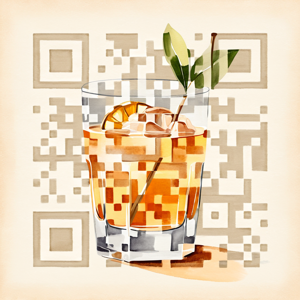 QR artístico de Trago — diseño de Comida y Bebidas