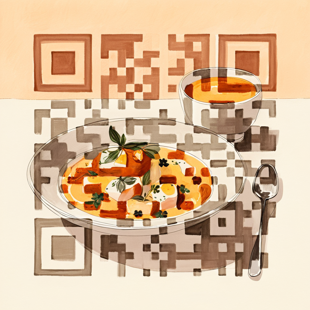 QR artístico de Meal — diseño de Comida y Bebidas