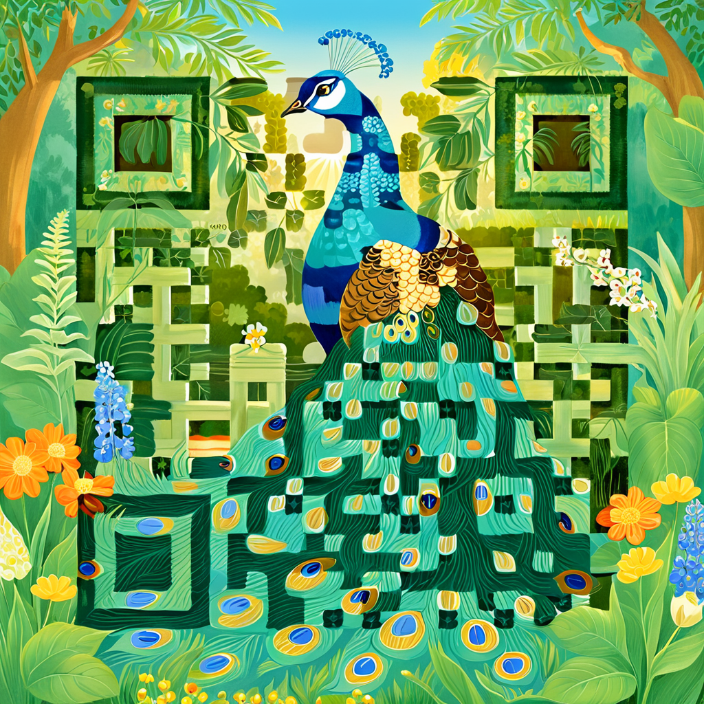 QR artístico de Peacock — diseño de Animales