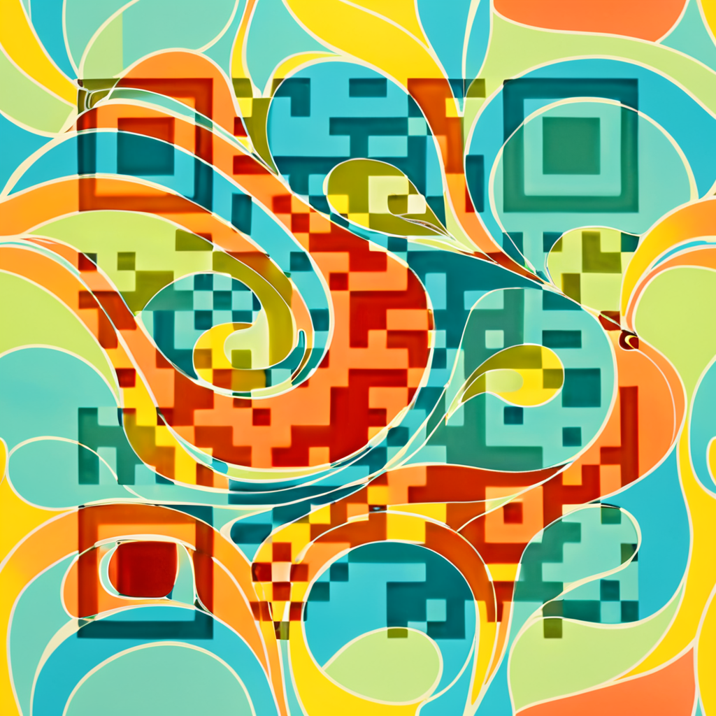 QR artístico de Colorido — diseño de Abstracto