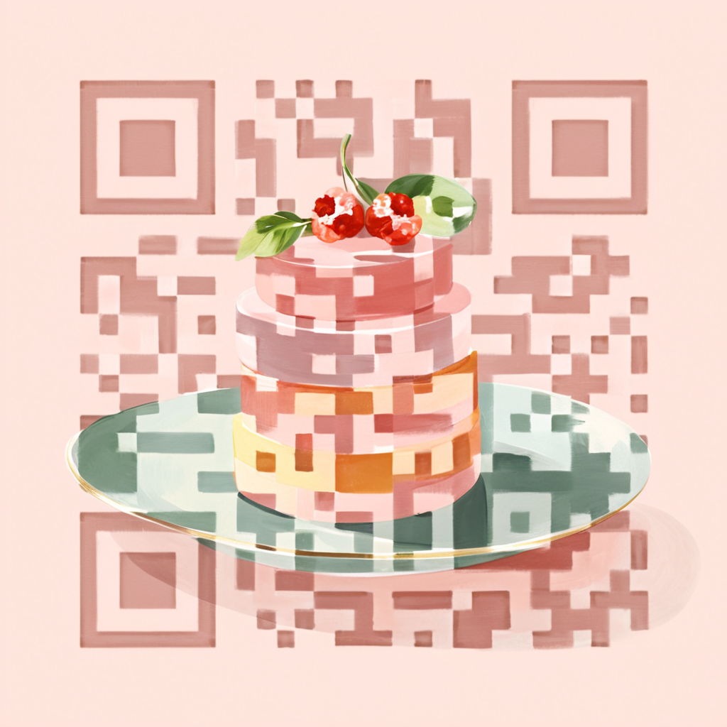 Cake artistic QR code — Food & Drinks design