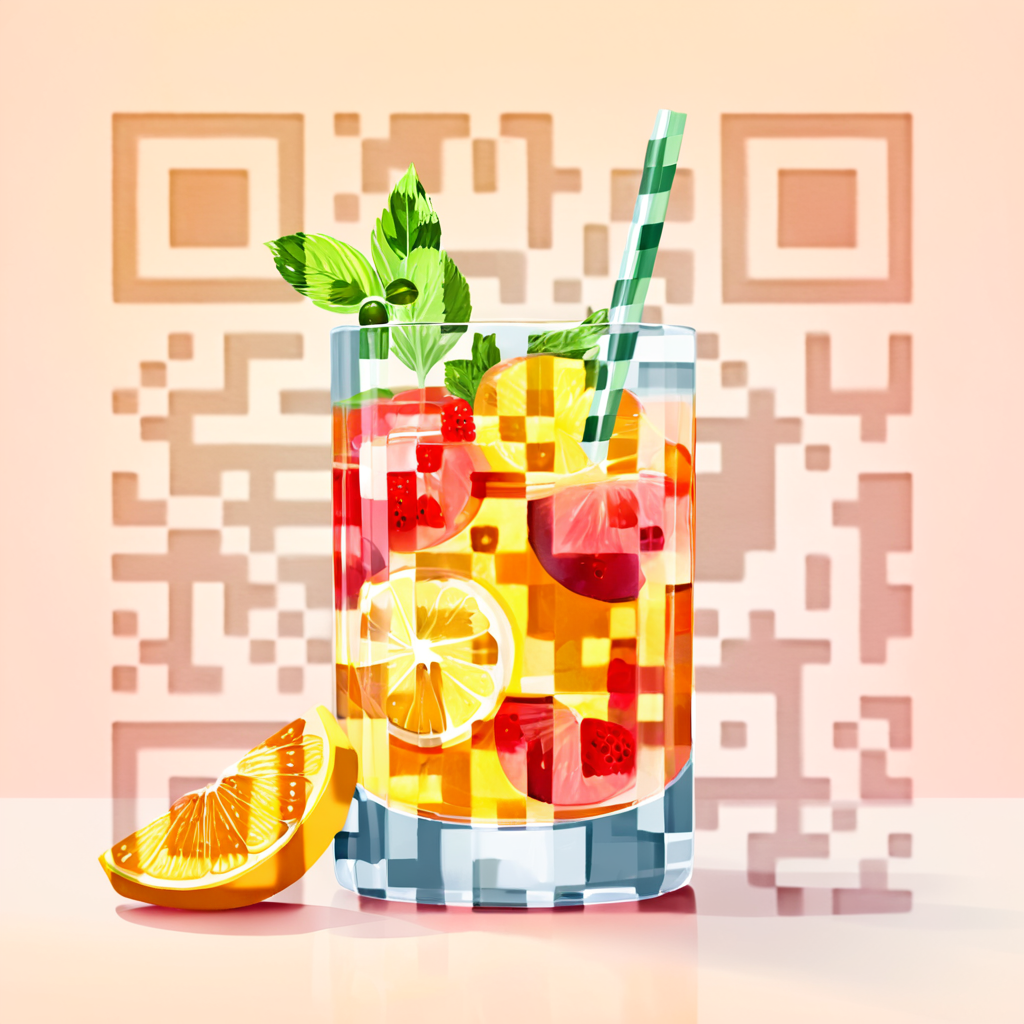 Jugo artistic QR code — Food & Drinks design
