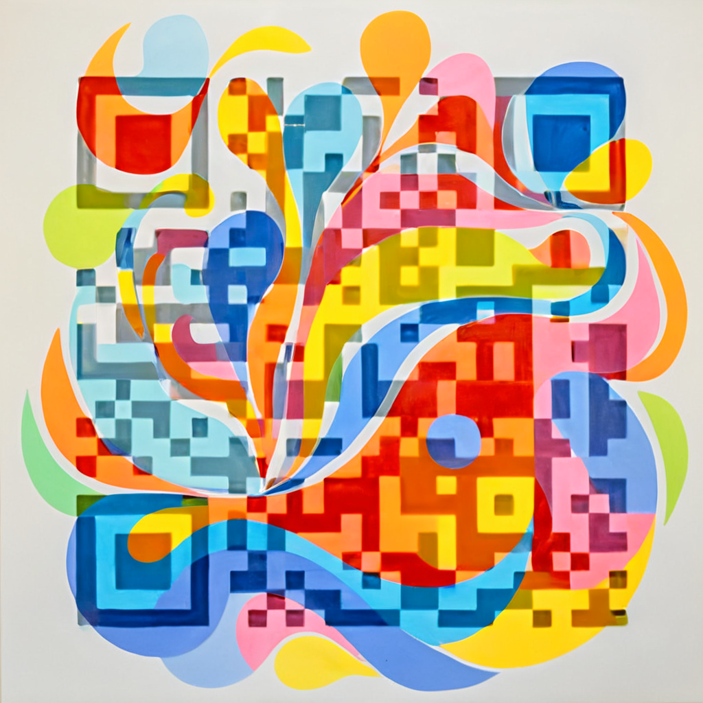 QR artístico de Colorido colorful — diseño de Abstracto
