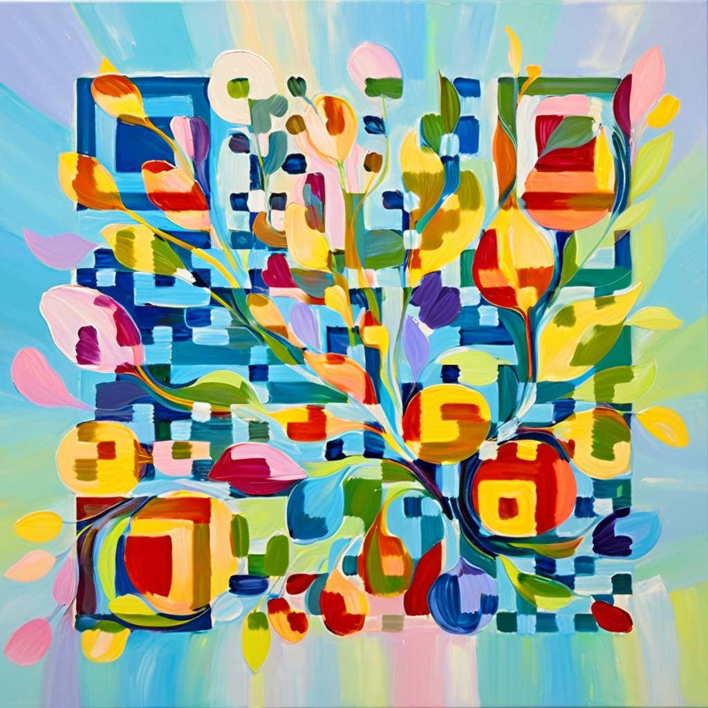 QR artístico de Colorido — diseño de Abstracto