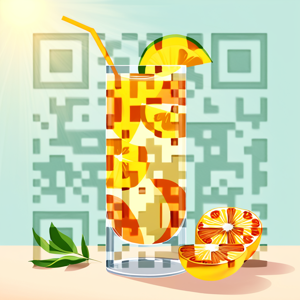 QR artístico de Juice — diseño de Comida y Bebidas