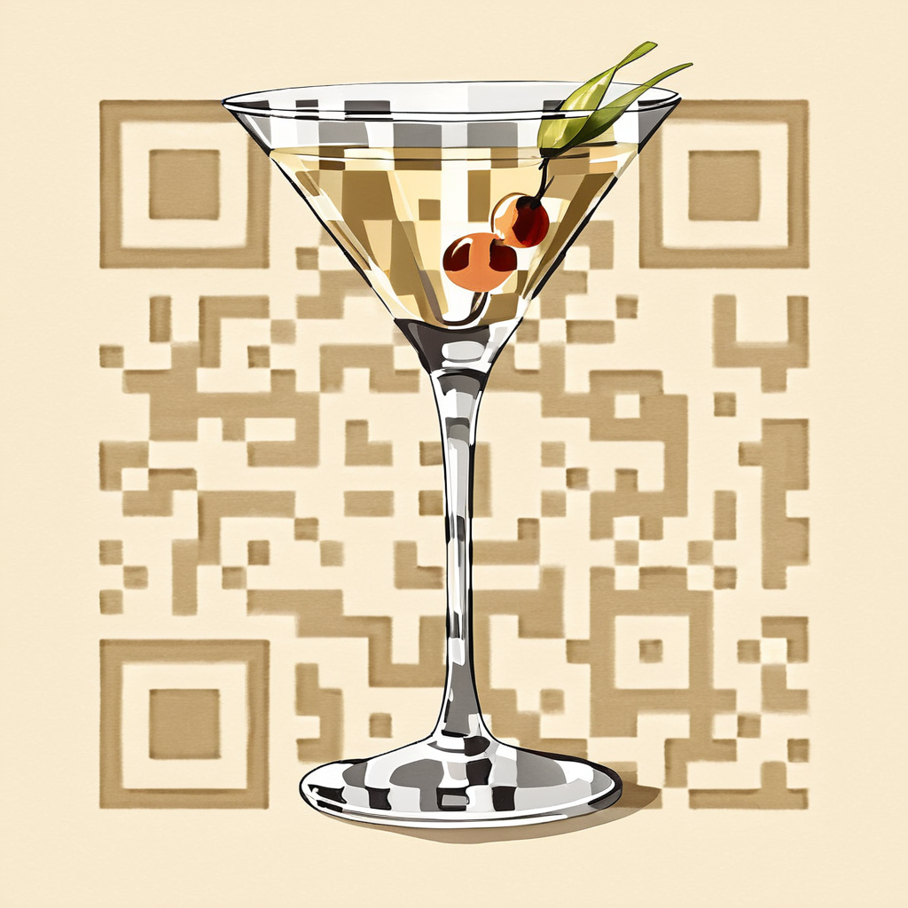 Trago artistic QR code — Food & Drinks design