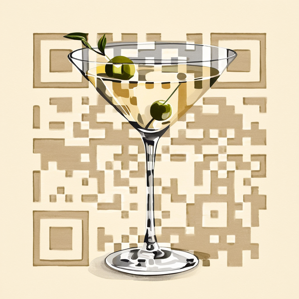 Trago artistic QR code — Food & Drinks design