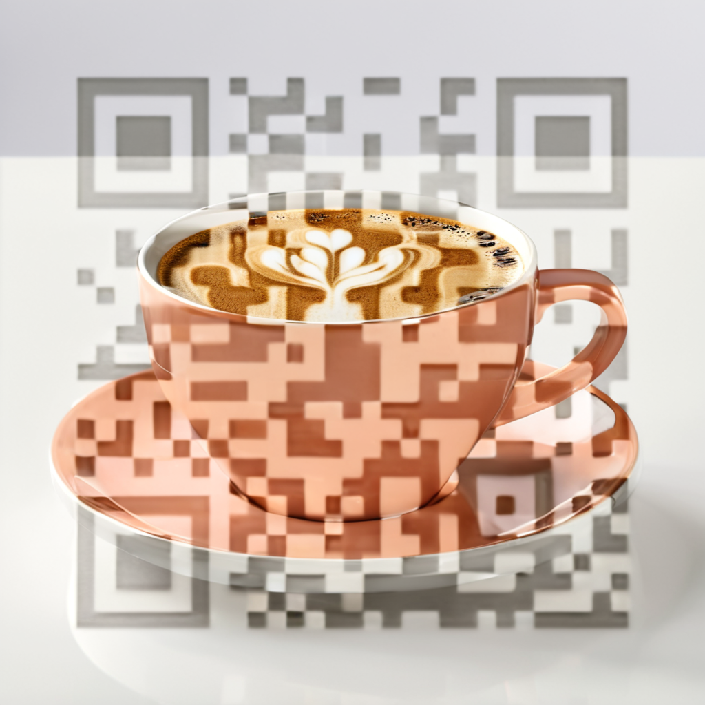 QR artístico de Coffee — diseño de Comida y Bebidas