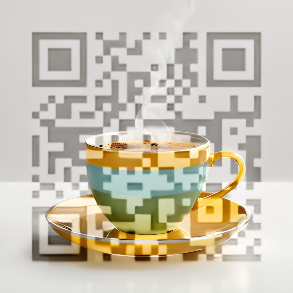QR artístico de Coffee — diseño de Comida y Bebidas