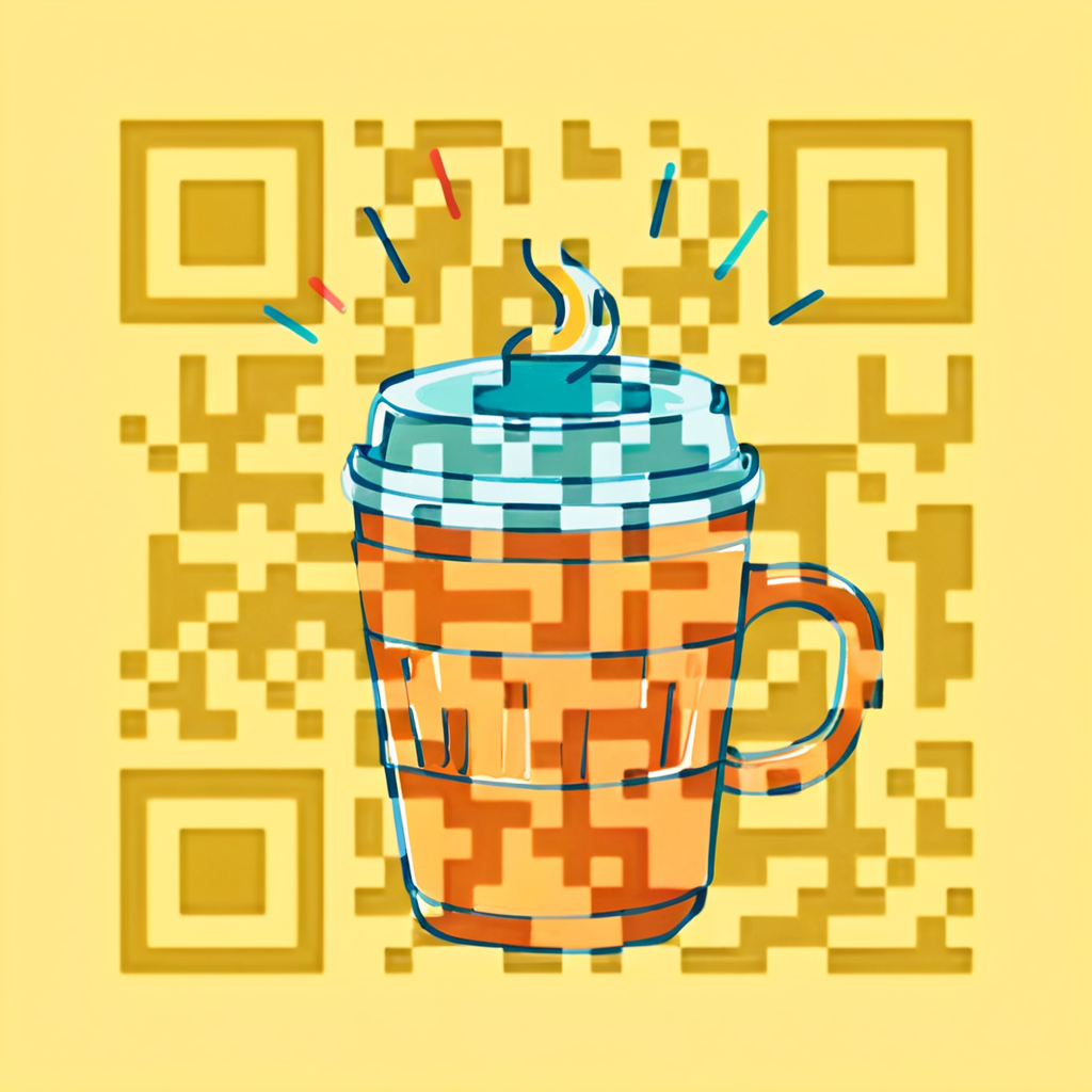 Coffee artistic QR code — Food & Drinks design