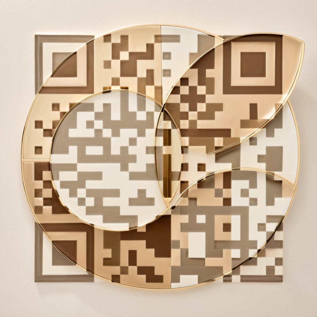 Abstract artistic QR code