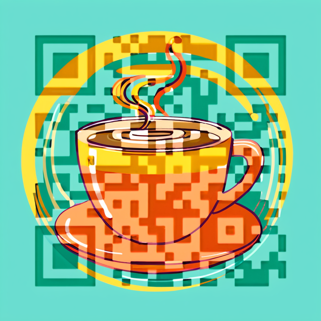 QR artístico de Coffee — diseño de Comida y Bebidas