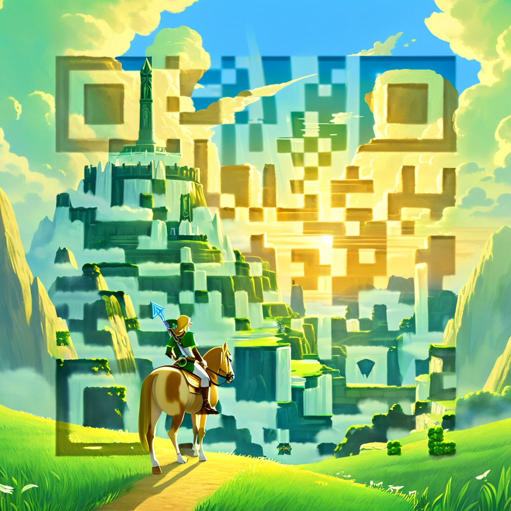 QR artístico de Zelda — diseño de Fantasía y Mitología