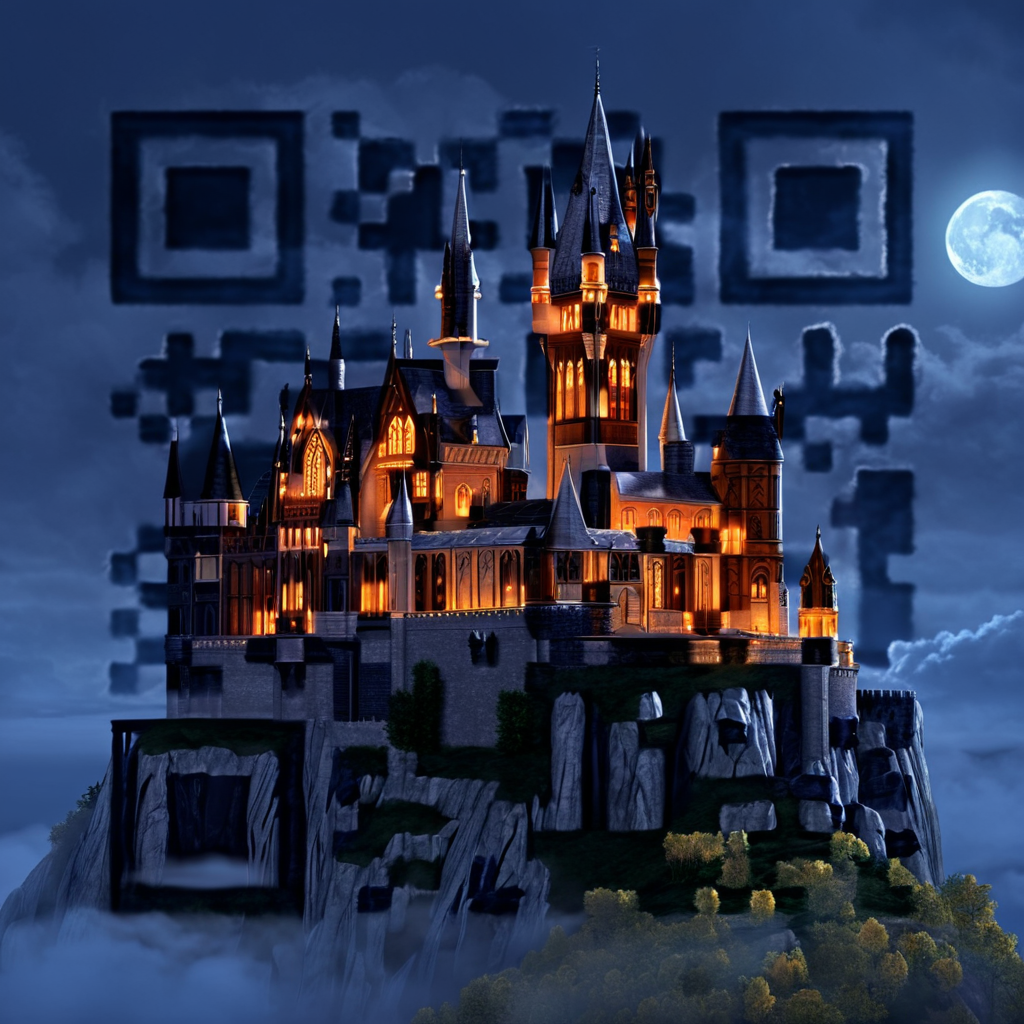 Castillo artistic QR code — Fantasy & Mythology design
