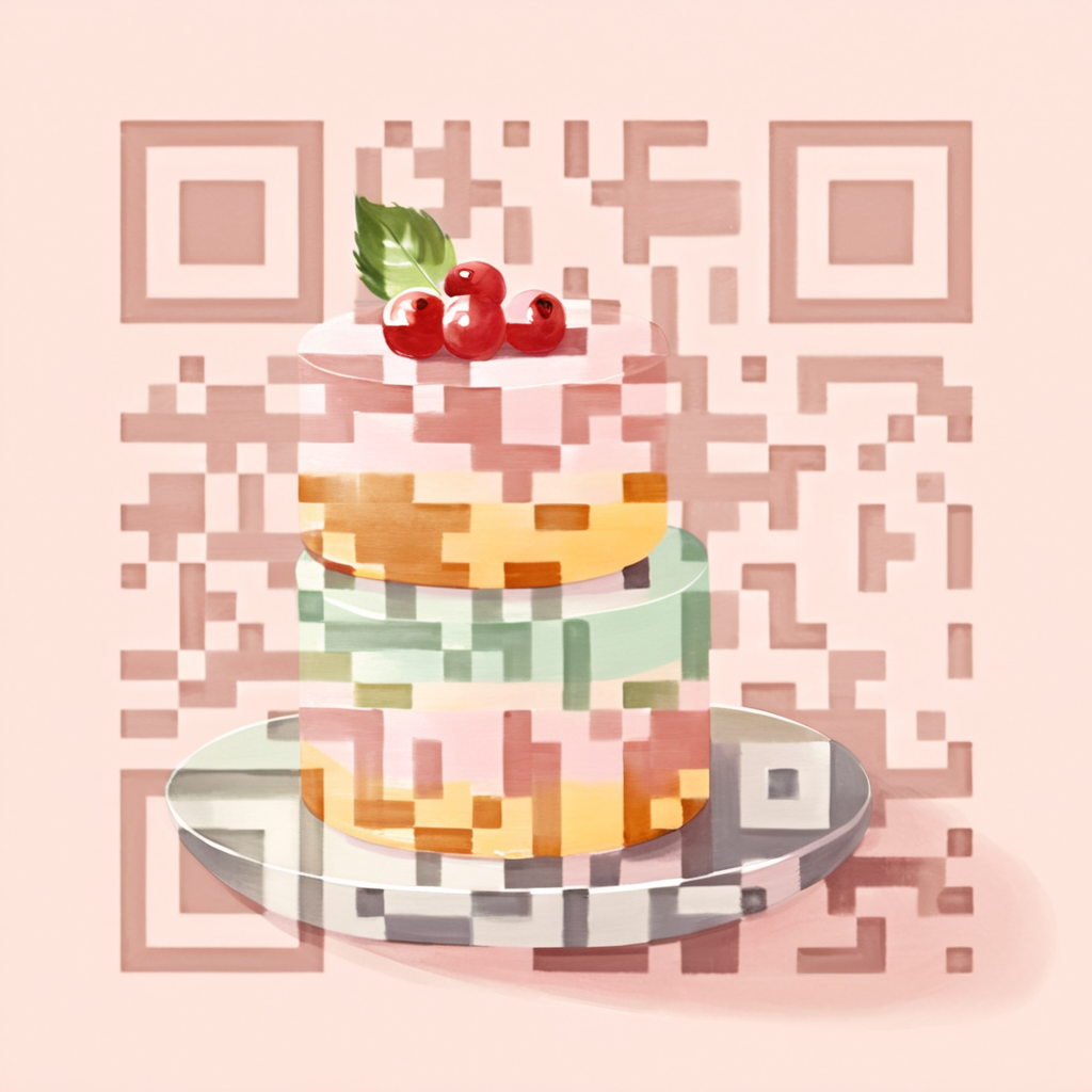 Cake artistic QR code — Food & Drinks design