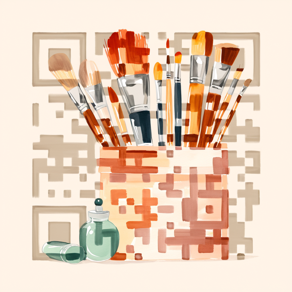 Brush artistic QR code — Crafts & Design design