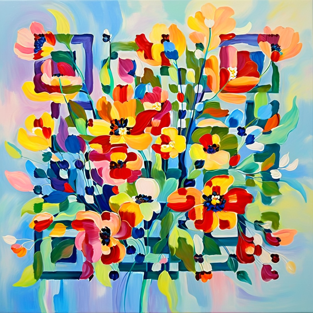 Colorido colorful artistic QR code — Flowers design