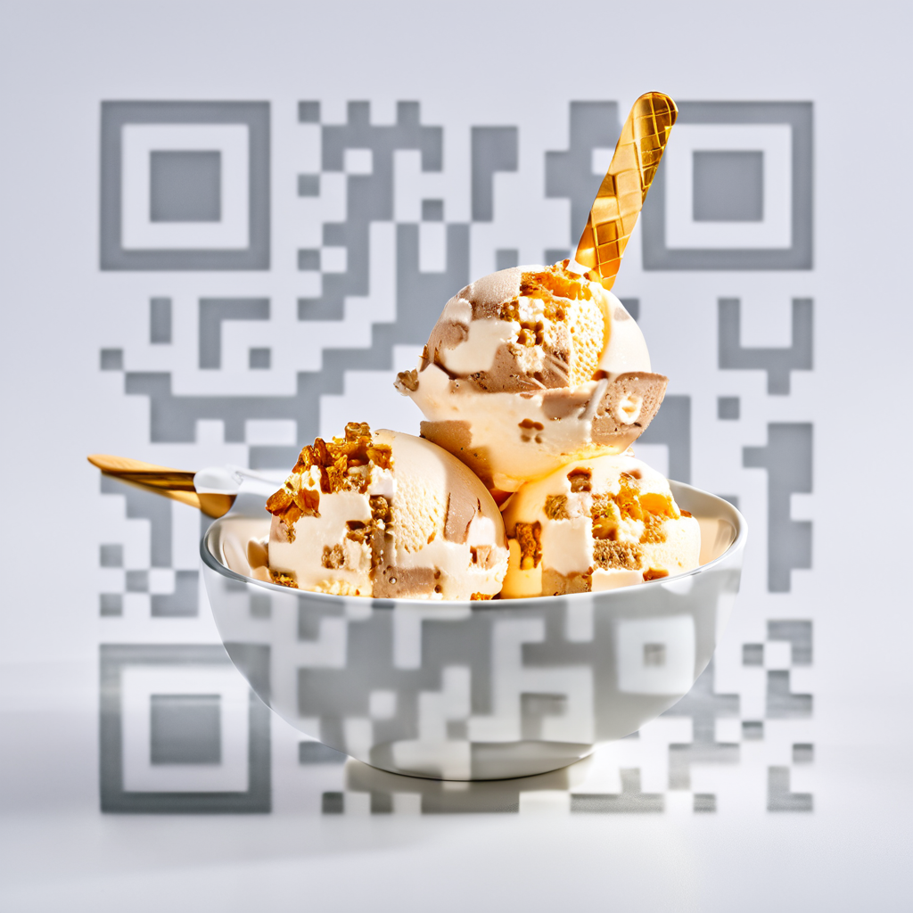 QR artístico de Ice cream — diseño de Comida y Bebidas