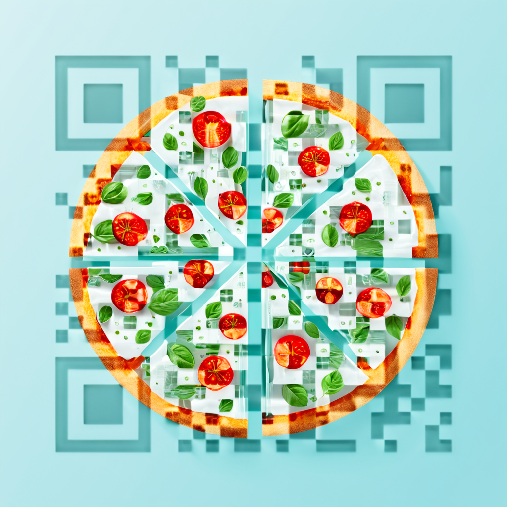 QR artístico de Pizza — diseño de Comida y Bebidas