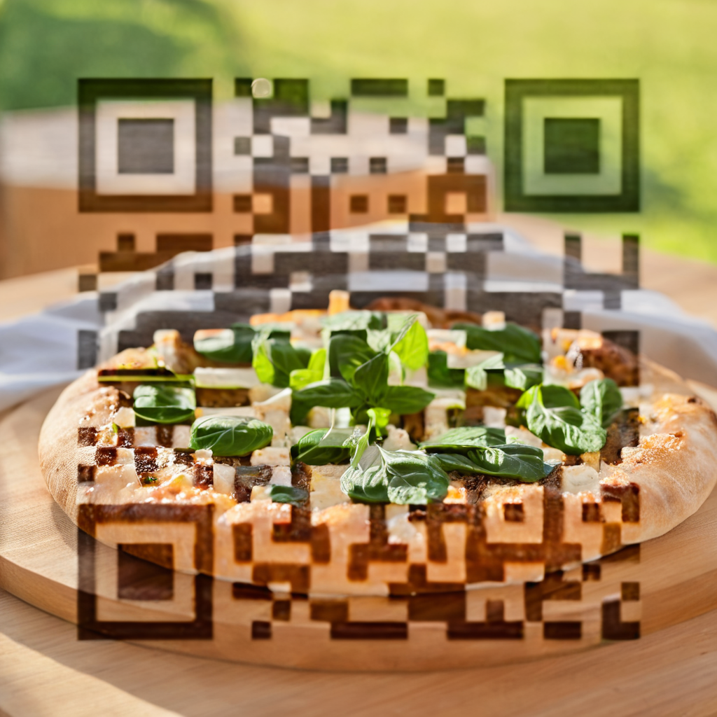 Pizza artistic QR code — Food & Drinks design