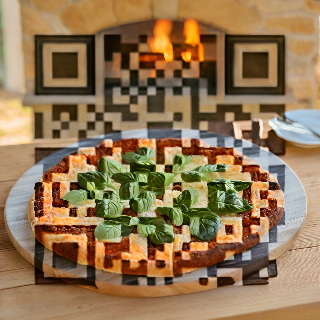 QR artístico de Pizza — diseño de Comida y Bebidas