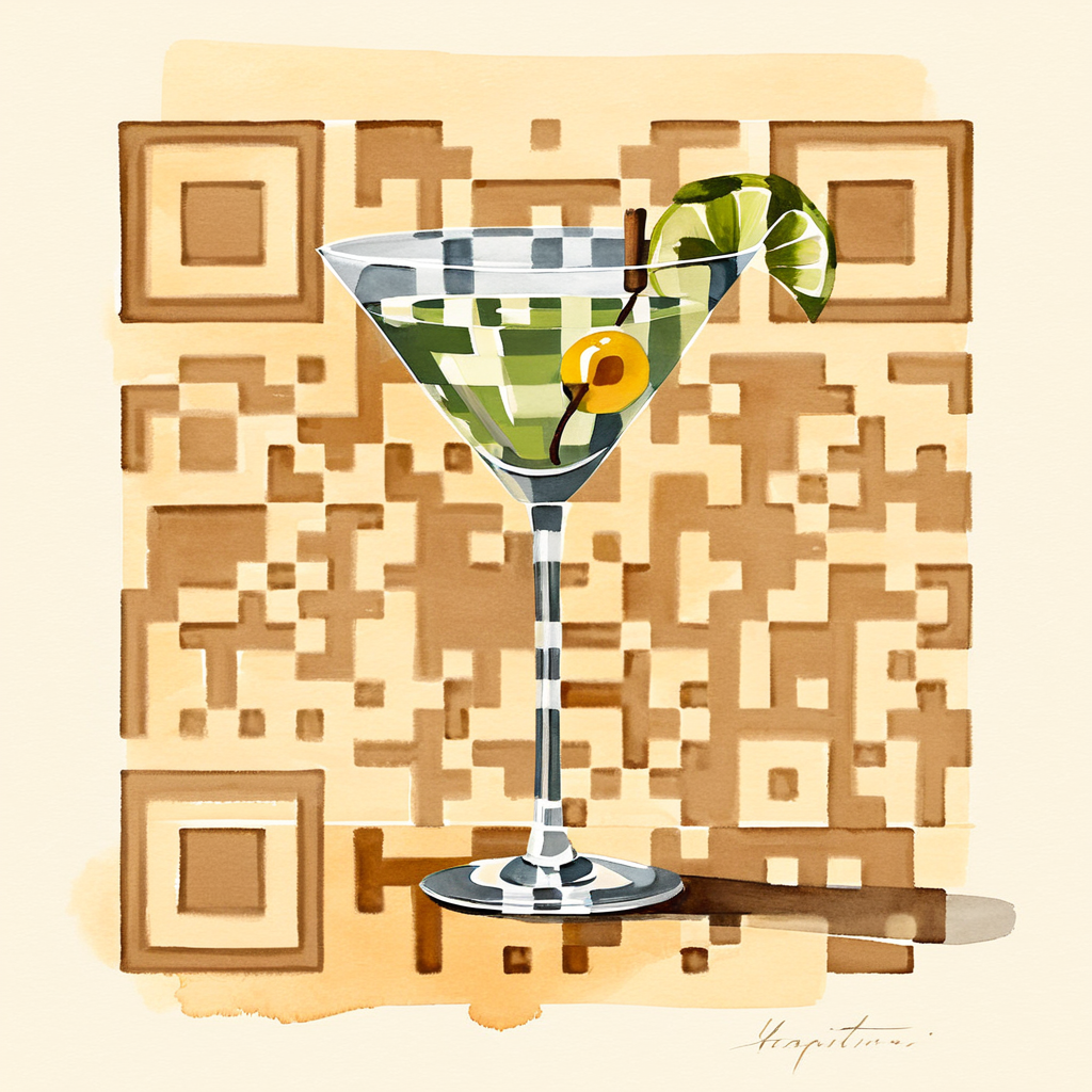 QR artístico de Trago — diseño de Comida y Bebidas