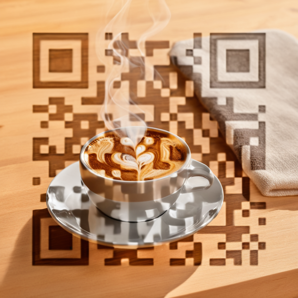Coffee artistic QR code — Food & Drinks design