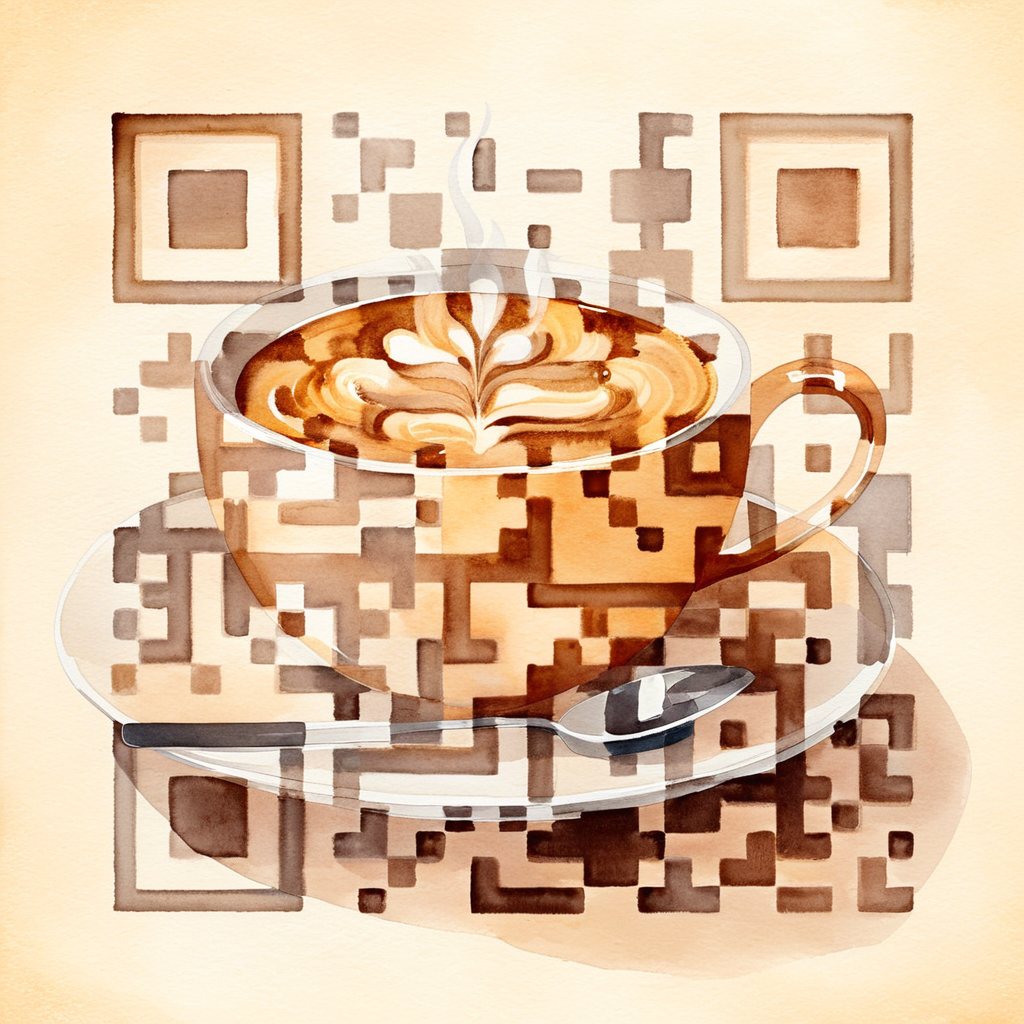Coffee artistic QR code — Food & Drinks design