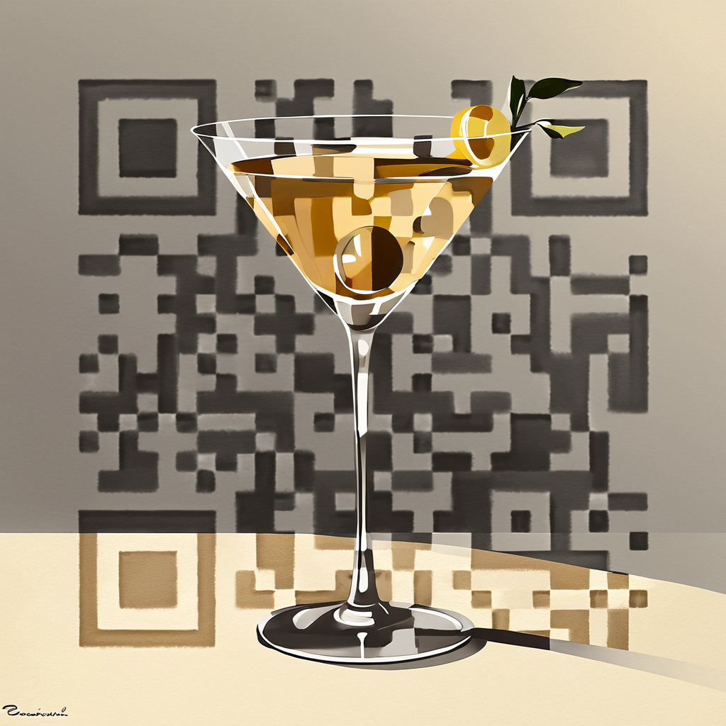 QR artístico de Trago — diseño de Comida y Bebidas