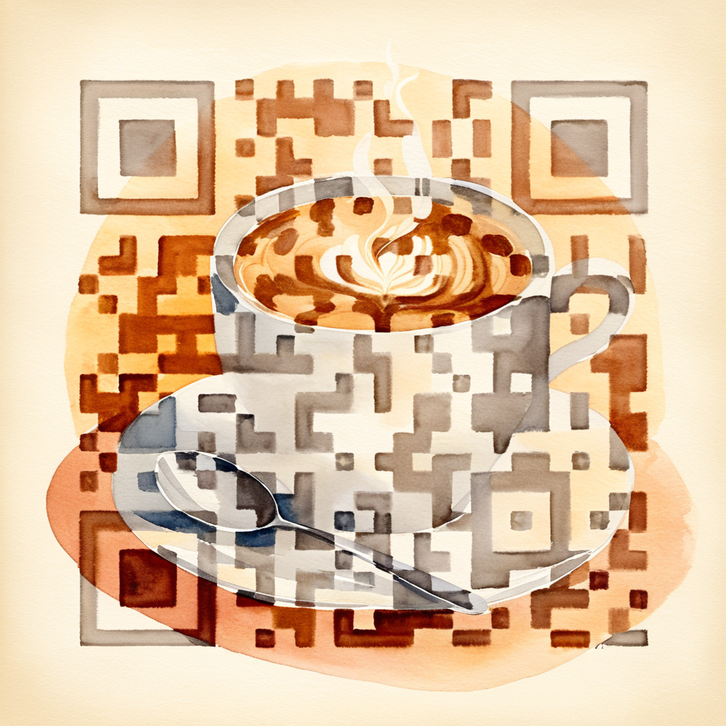 QR artístico de Coffee — diseño de Comida y Bebidas