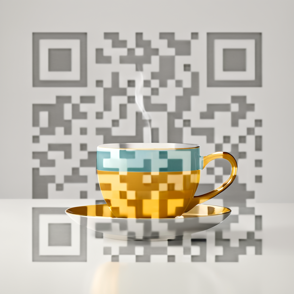 QR artístico de Cooffee — diseño de Comida y Bebidas