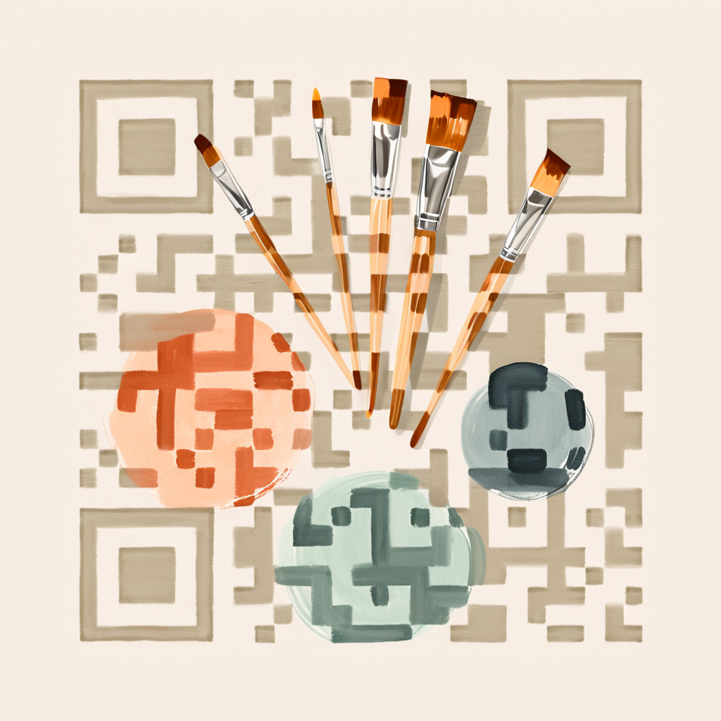 Pinceles pencils art arte artistic QR code — Crafts & Design design