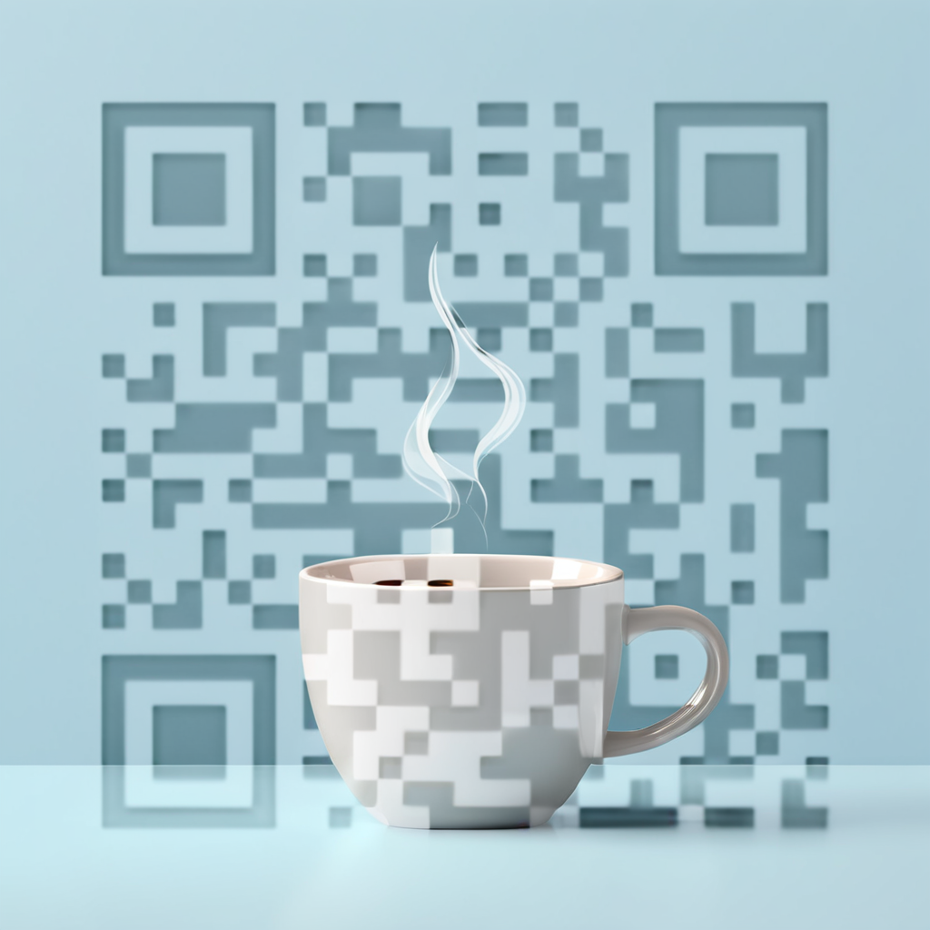 Coffee artistic QR code — Food & Drinks design