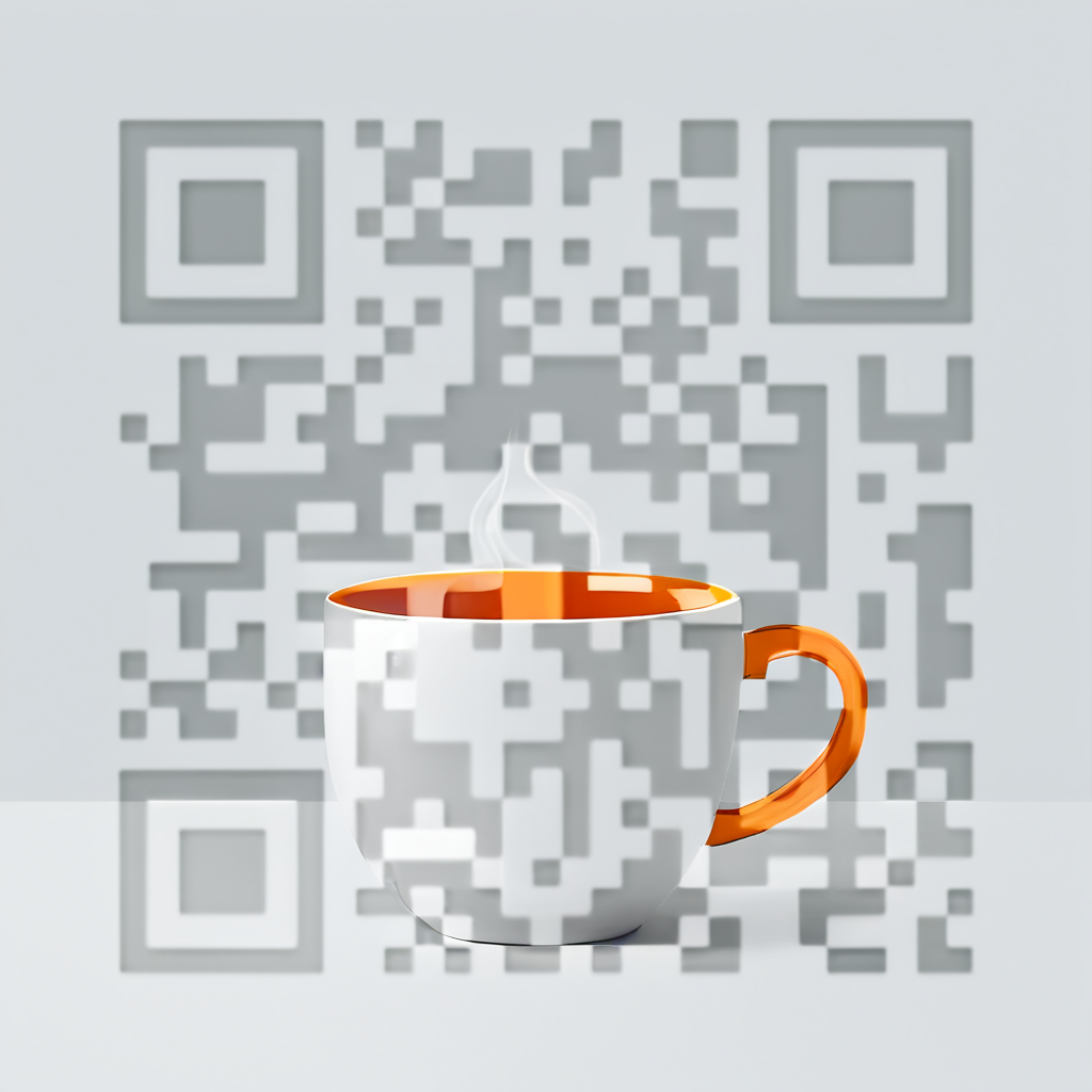 QR artístico de Coffee — diseño de Comida y Bebidas