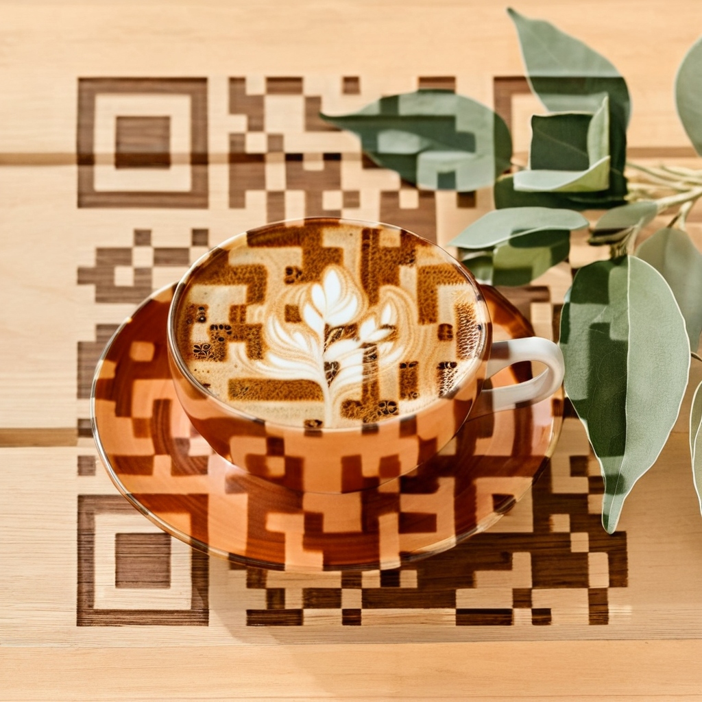 Coffee artistic QR code — Food & Drinks design