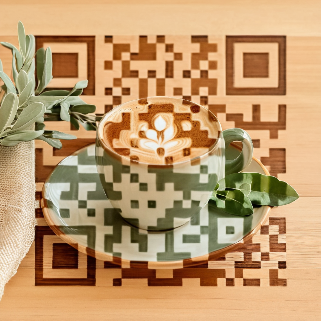 Coffee artistic QR code — Food & Drinks design